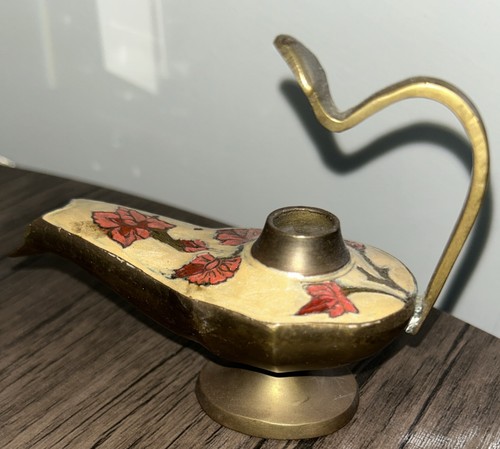 Vintage decorative brass genie - decorative,
