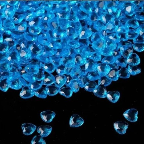Blue heart scatter diamante - blue,