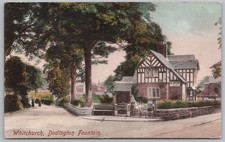 WHITCHURCH Shropshire The Doddington Fountain Postcard, Postmarked 1909
