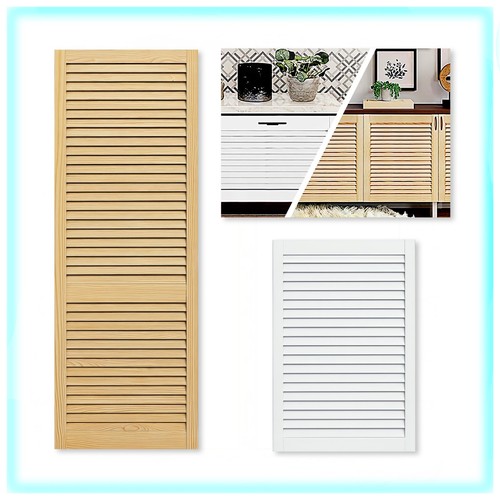 White natural pine louvered - or,