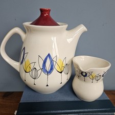 Retro Vintage StavangerFlint Coffee pot And Teapot And Milk Jug Creamer Tulipan