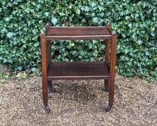 VINTAGE 1920'S OAK TEA TROLLEY