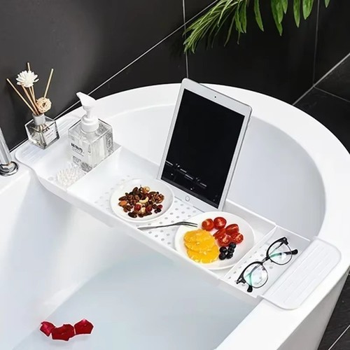 Extendable bamboo bathtub tray - bathtub,