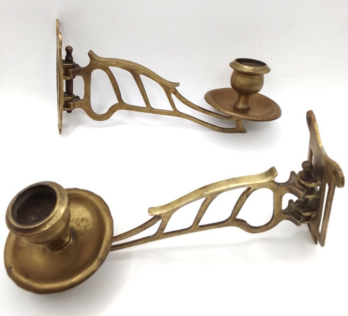 Pair antique art - pair, brass