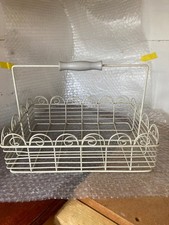 Shabby Chic White Wire Basket