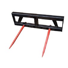 BALE SPIKE LOADER FRAME Euro 8 Front 2 Tines 1100mm Tractor Quicke Quick Release