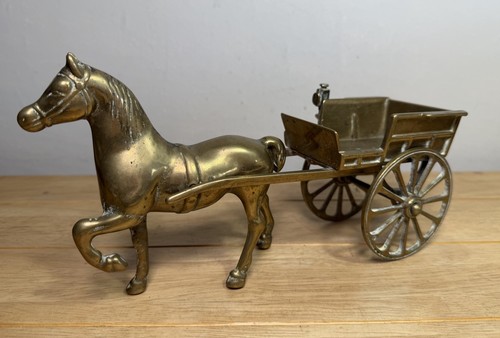 Vintage solid brass horse - vintage,