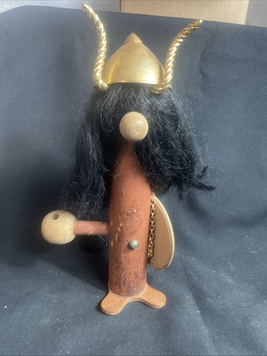 Wooden danish viking figure - danish,