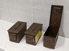 Genuine US Army - Military - M2A1 Metal Ammo Tin Can Ammunition Box 50 Cal