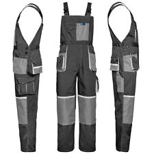 UK-Bib and Brace Overalls Work Heavy Duty Knee pads pockets Grey EuroClassic