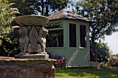 Gargoyle stone bird - stone, bath