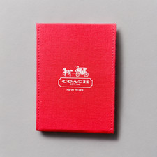 Coach Red Canvas Folding