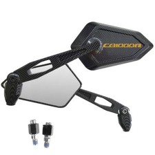 MIRRORS STREET CARBON LOOK GOLD LOGO FOR HONDA CB1000R CB 1000 R ABS