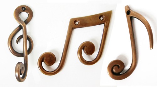 Solid brass wall - solid, hooks
