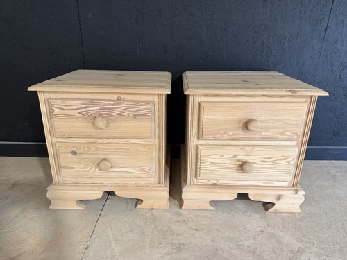 Stripped pine bedsides - stripped,