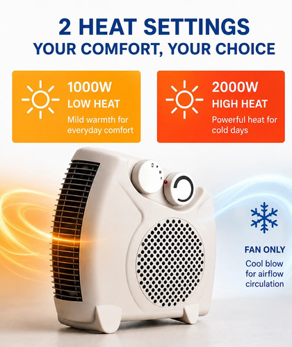 Electric fan heater 2000w - fan,