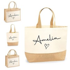 Personalised Bag, Personalised Bag For Women, Personalised Canvas Bag, Beach Bag