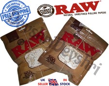RAW Regular Or Slim Size 200 Filter Tips Resealable Bag COTTON Biodegradable