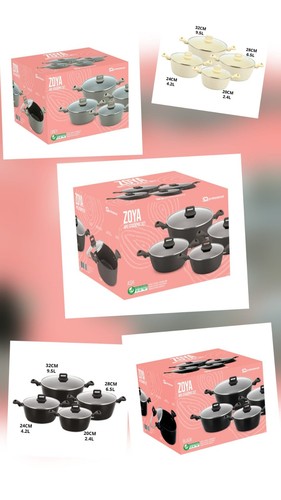 Zoya pot set die cast - pot,