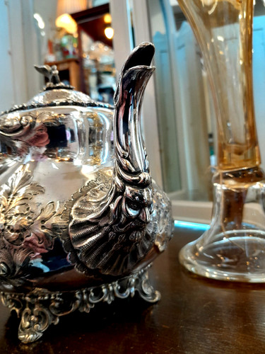 Victorian silver plated tea - silver,