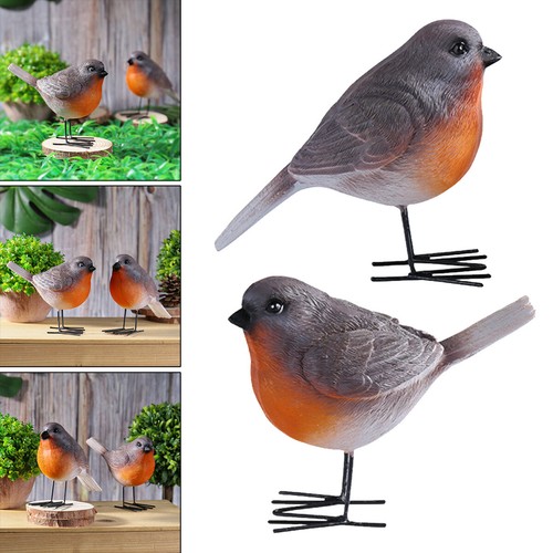 Resin robin bird garden - 2x,