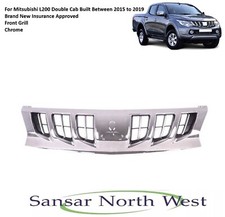 For Mitsubishi L200 - Front Radiator Grill - Chrome  - 2015 to 2019 Models