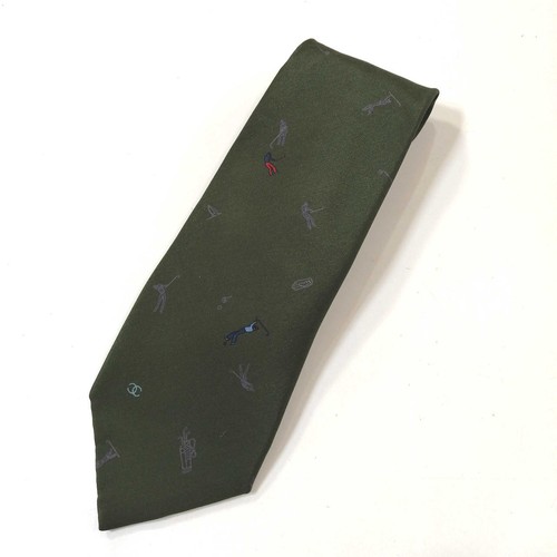 Chanel silk tie necktie green - chanel,