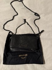 Zadig and Voltaire Rocky Savage Mix Bag In Black Python Effect