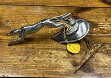 1933 Ford Greyhound Hood Ornament Radiator Cap Mascot Chrome w/ Mount Damaged