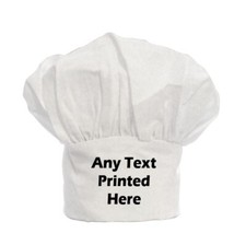 PERSONALISED Chefs Chef's Hat TEXT Print Kitchen Fun Gift Christmas Birthday.