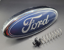 BLUE & SILVER FORD FRONT BADGE GRILLE EMBLEM 145mm X 60mm FOCUS KUGA MONDEO