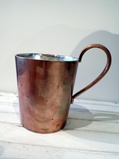 Crog H.M.S. 2 Gill Copper Naval Rum Ration Drink Glass Vintage Measure Shot Cup