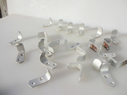 Vintage aluminium coat hooks - vintage,