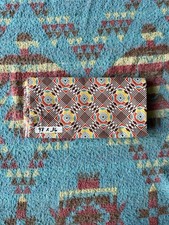 Lot 20- Vintage Flour Sack 1940s Brown Geometric Pattern 48 X 36