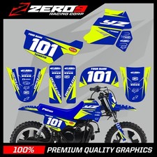 YAMAHA PW 50 GRAPHICS KIT PEEWEE 50 GRAPHICS MINI BIKE GRAPHICS RACER BLU/YEL