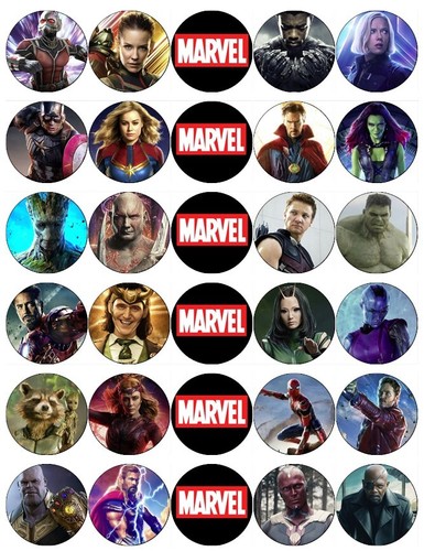Marvel mixed characters edible - characters,
