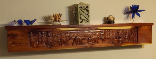 Carved fireplace mantel - carved,
