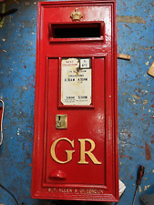 Cast George  G R V  Cast Iron Royal Mail Post Box Wall Mounted