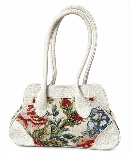 Y2k tapestry bag white - bag, faux