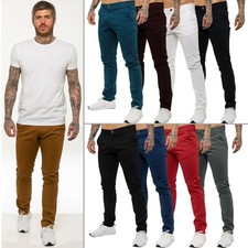 Enzo Mens Chino Trousers Slim