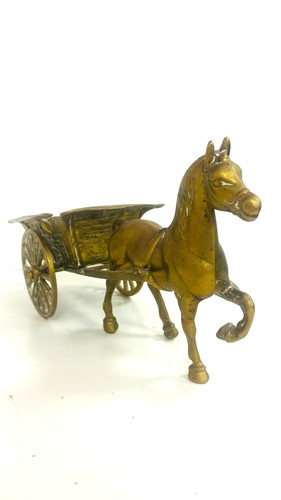 Vintage solid brass horse - solid, &