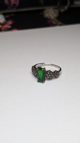 Vintage sterling silver green - sterling,