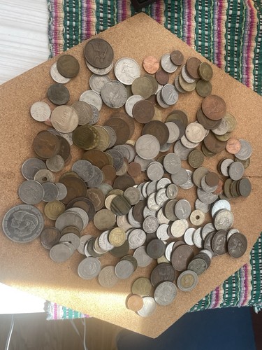Old foreign coins - old,