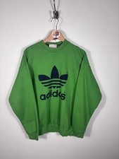 Adidas men’s vintage 1990s jumper in green size medium