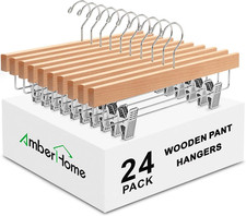 Wood hangers with adjustable