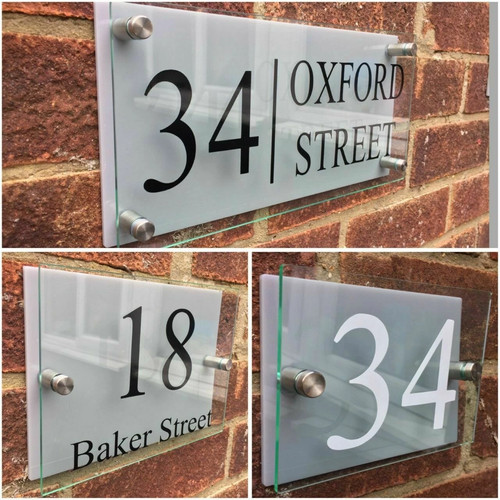 Modern house sign plaque - modern,