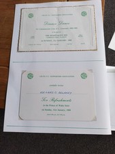Glasgow Celtic Centenary dinner Dance Tickets Hospitality Inn 31/1/1988