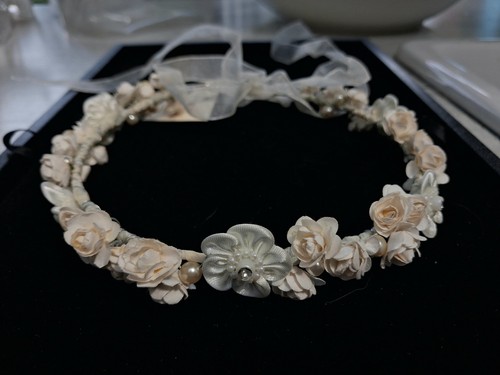 Vintage ivory flower applique - vintage,