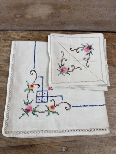 Vintage handmade cross stitch - handmade,