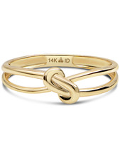 DEVATA 14K Gold Love Knot Ring, Size 5-9, approx. 1.7-1.9 gr